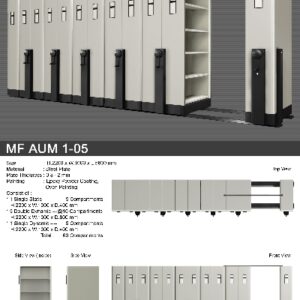 Mobile File Alba Mekanik MF AUM 1-05 ( 60 Compartments )