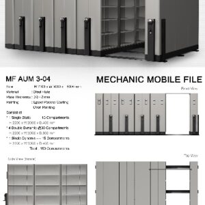 Mobile File Alba Mekanik MF AUM 3-04 ( 150 Compartments )