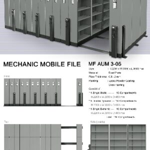 Mobile File Alba Mekanik MF AUM 3-05 ( 180 Compartments )