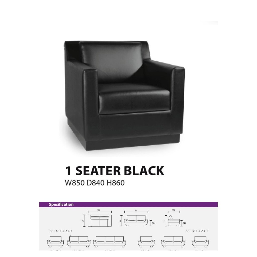 sofa kantor ergosit HARVARD 1 SEAT