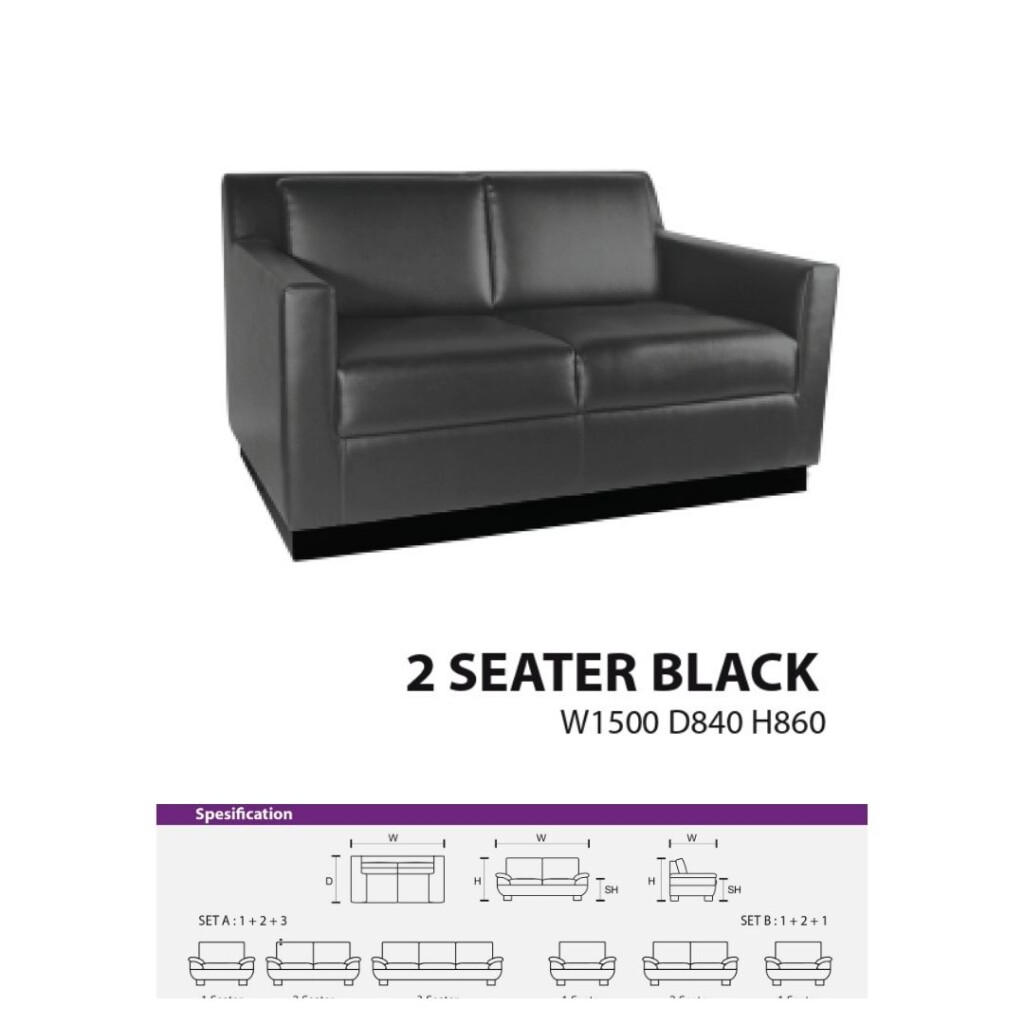 sofa kantor ergosit HARVARD 2 SEAT