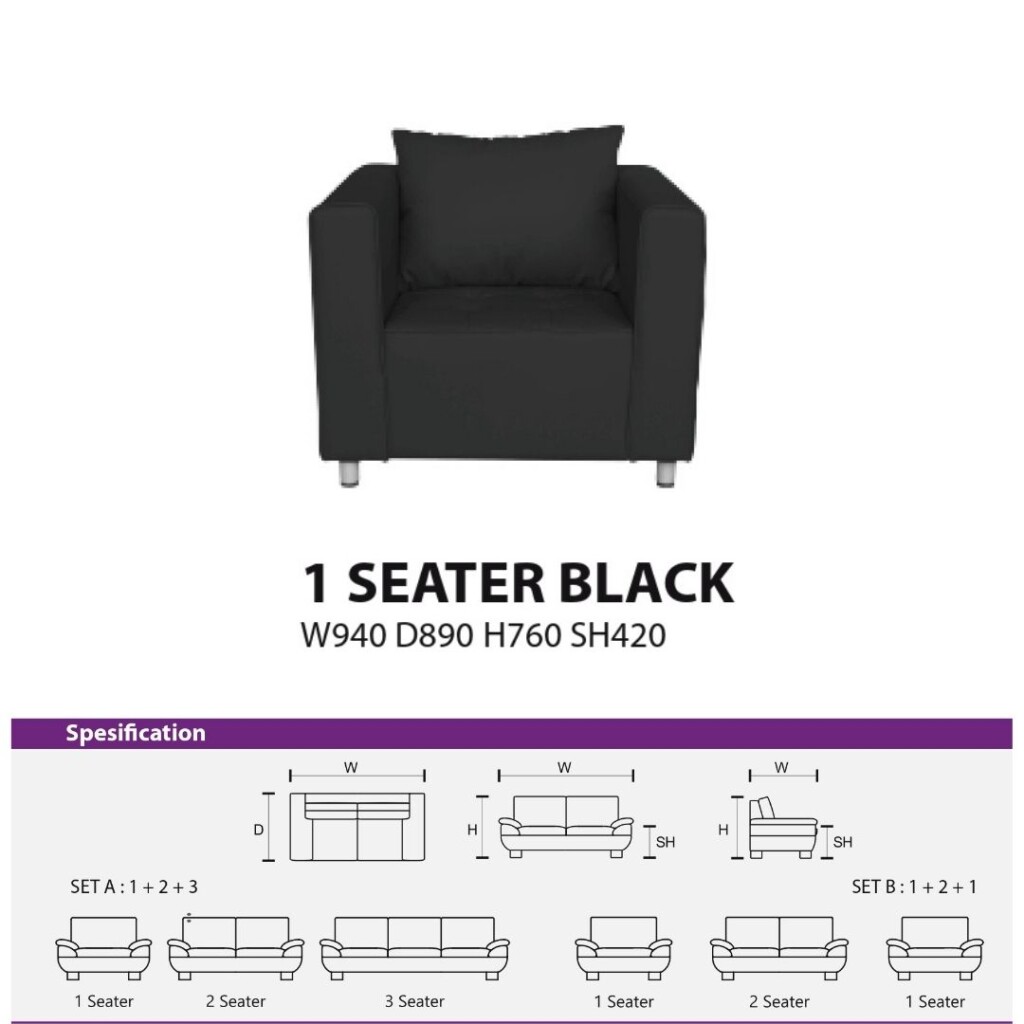 sofa kantor ergosit PICASO 1 SEAT